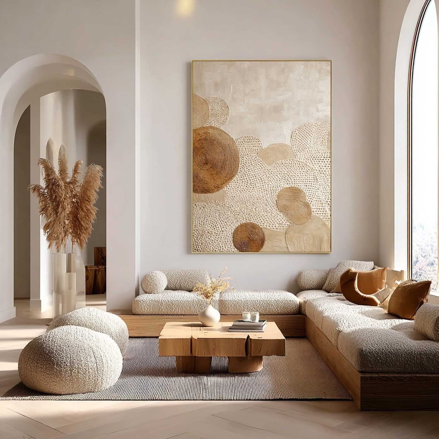Wall Art Neutral Textured Oil Painting - Neutralighting