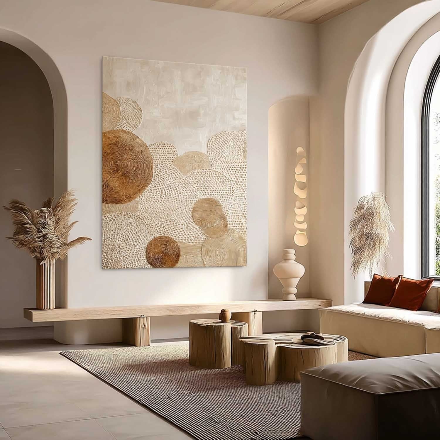 Wall Art Neutral Textured Oil Painting - Neutralighting