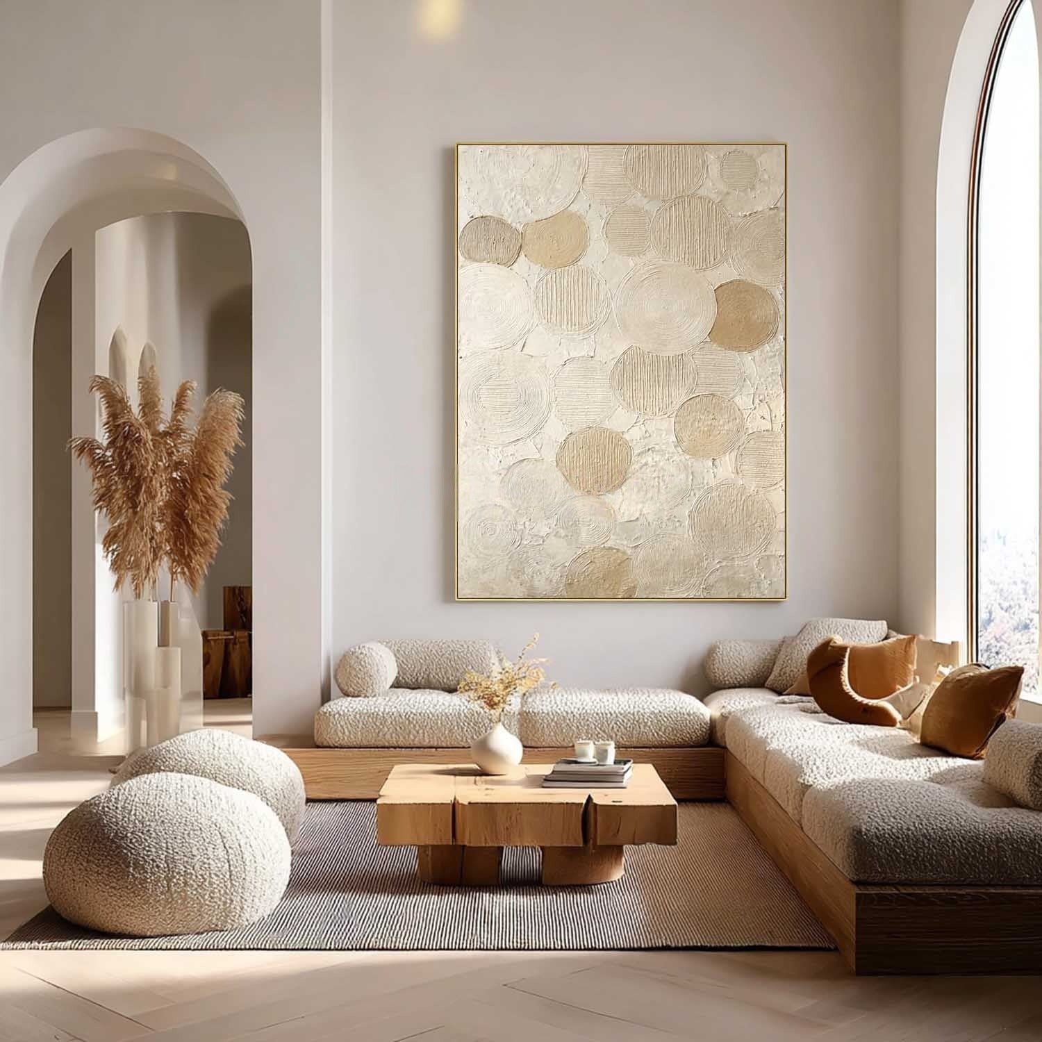Wall Art Neutral Textured Oil Painting - Neutralighting