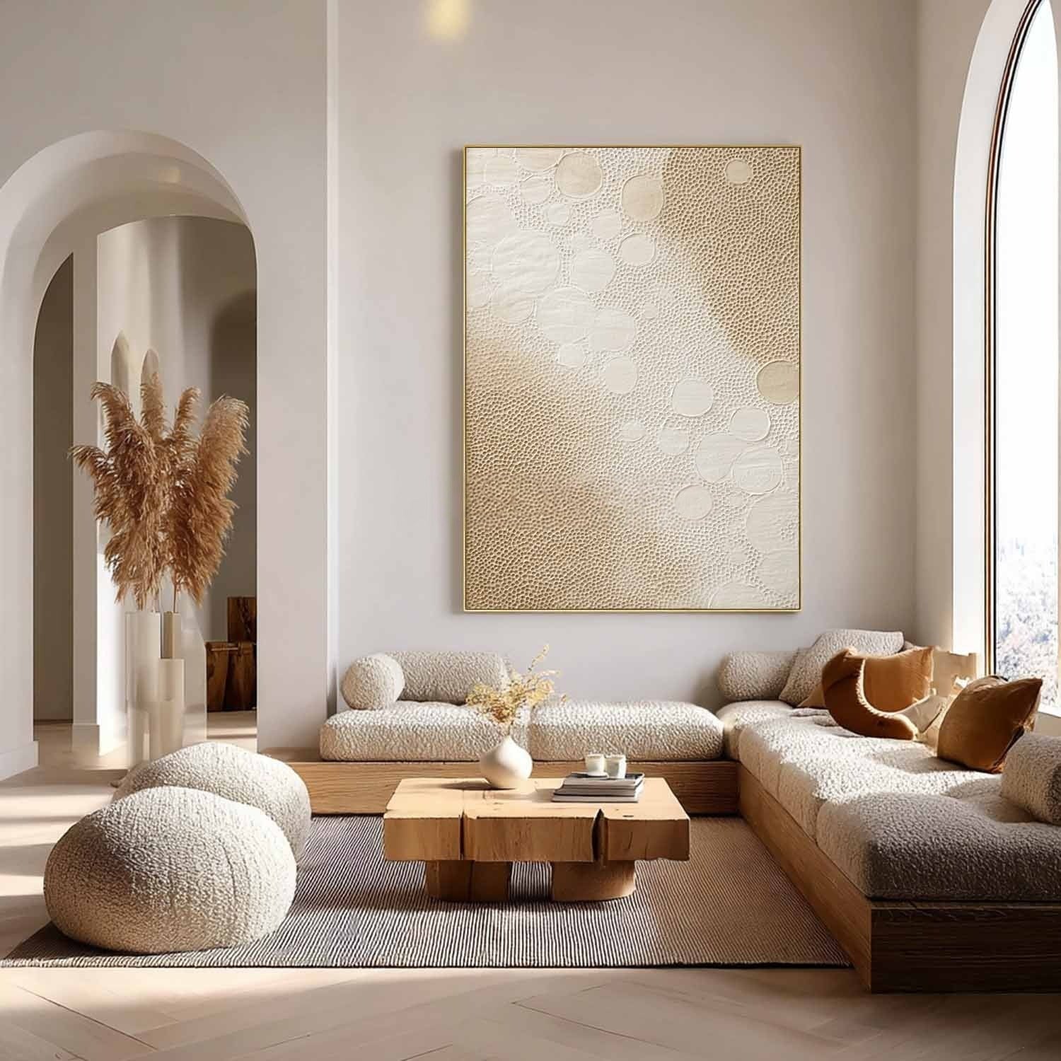 Wall Art Gradient Dot Texture Minimalist Bohemian - Neutralighting