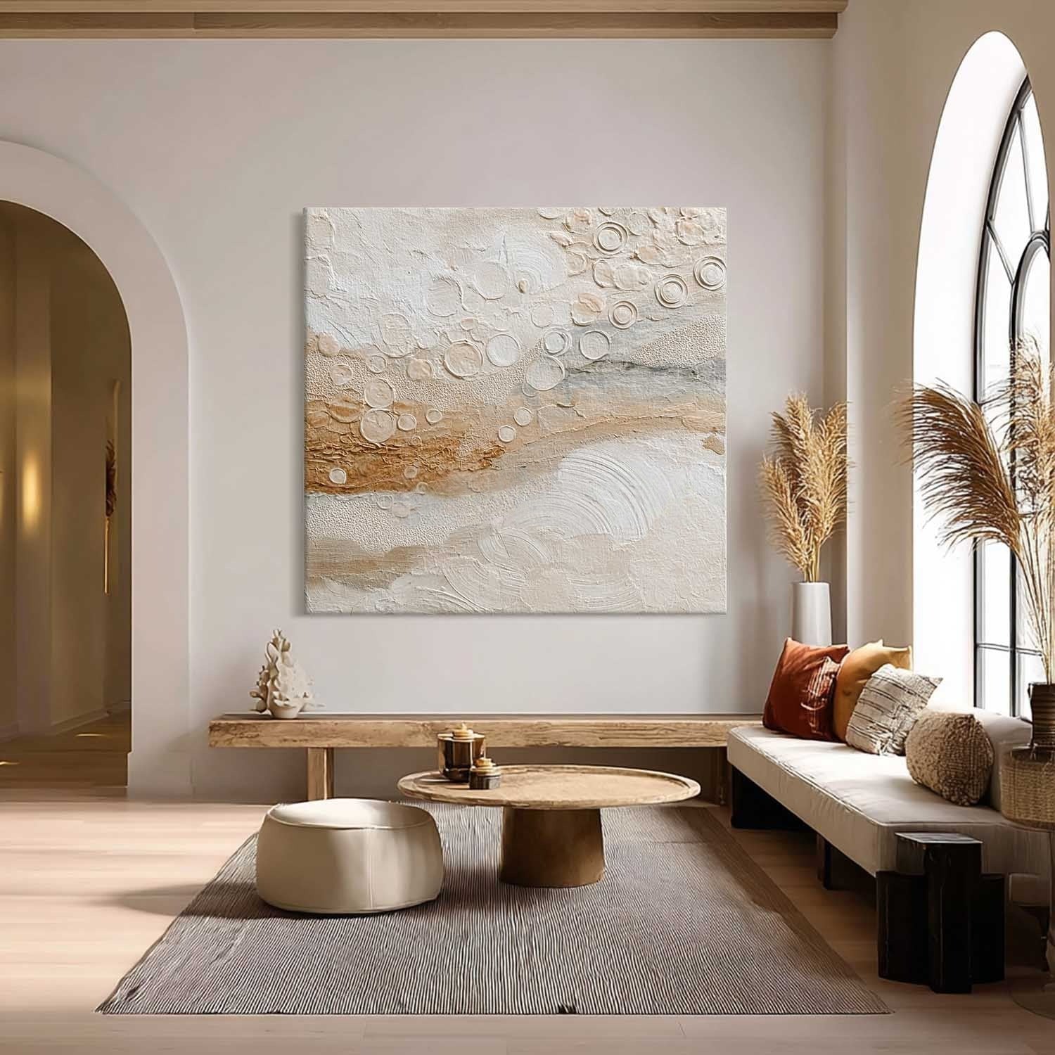 Wall Art Bubbly Texture Oil Painting - Neutralighting