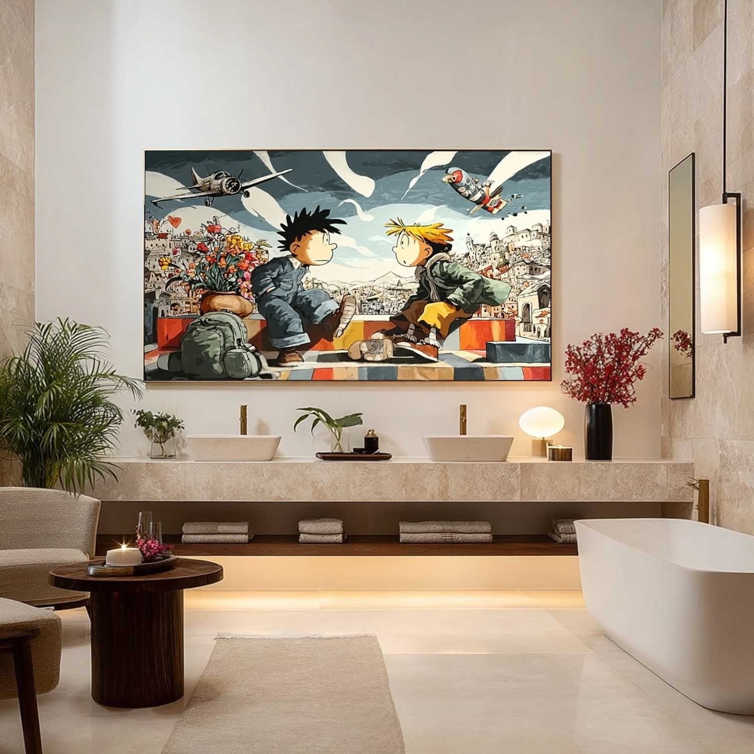 Wall Art Pop Art Style Comic Figure Oil Painting - Neutralighting