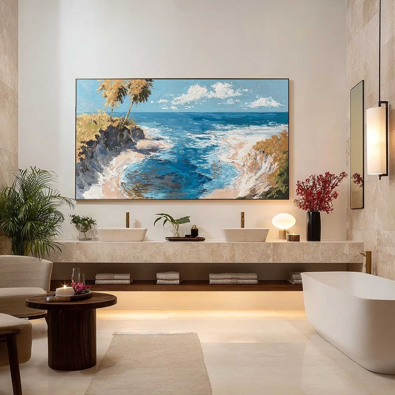 Tropical Cove Impasto Painting - Neutralighting