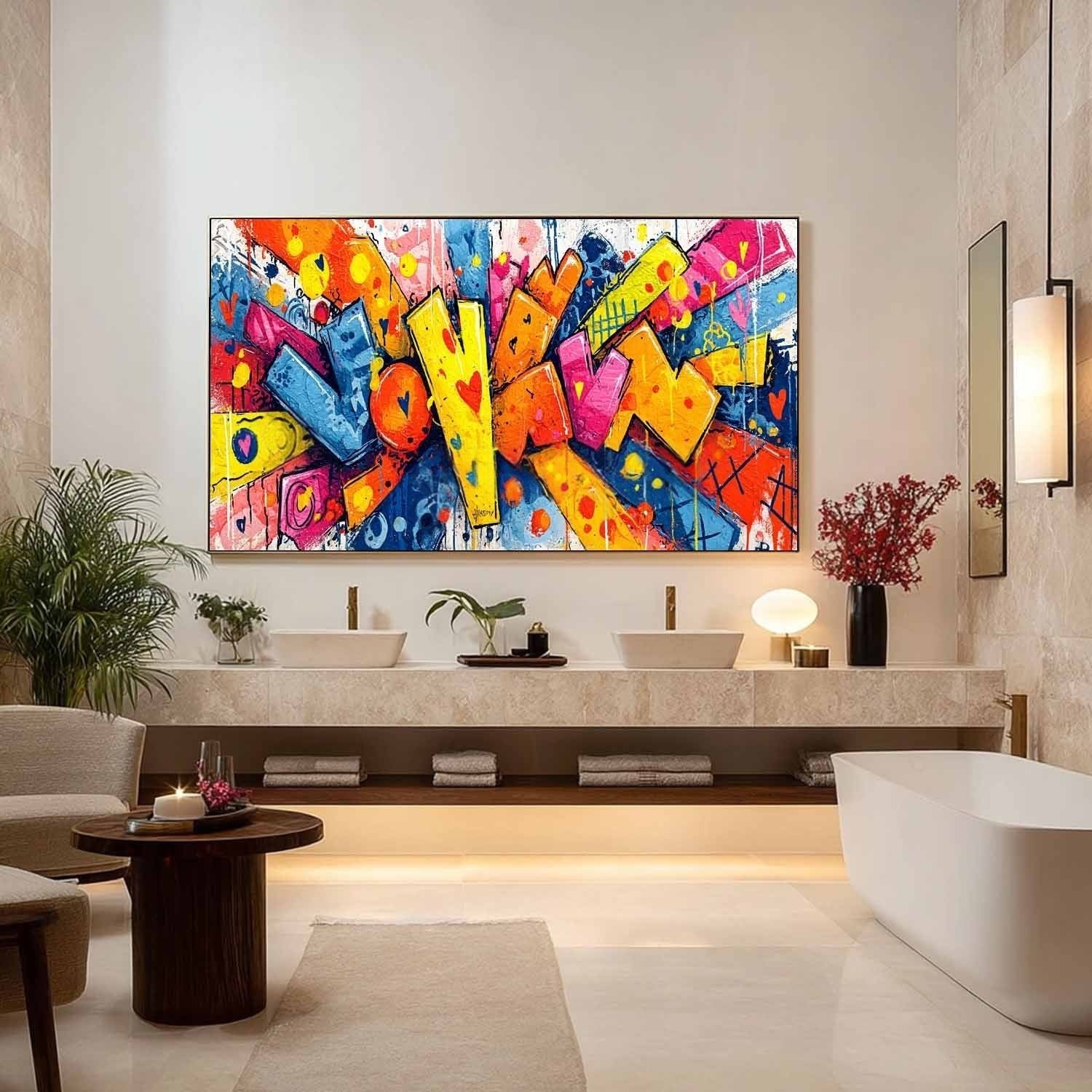 Wide Format Graffiti Pop Art Impasto Painting - Neutralighting