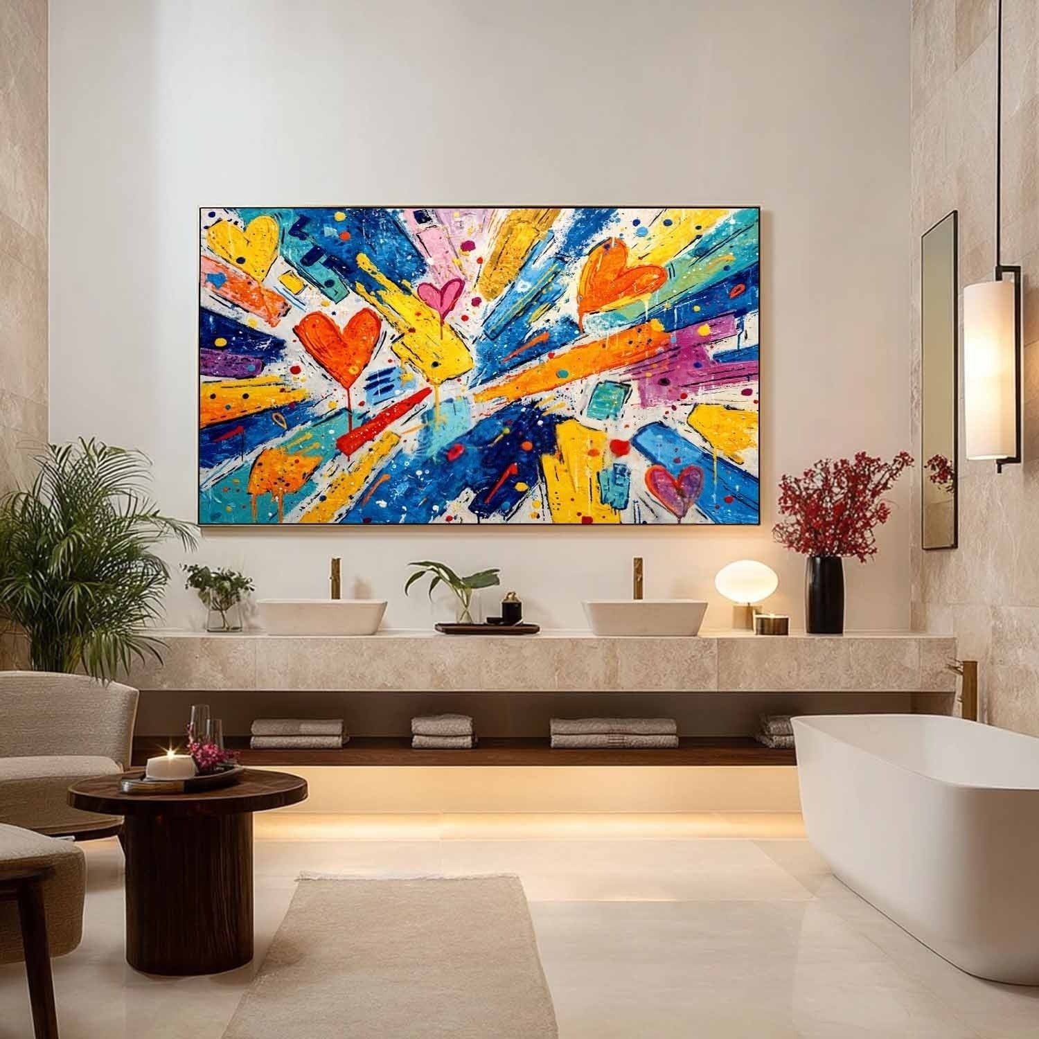 Burst of Love Pop Art Impasto Painting - Neutralighting