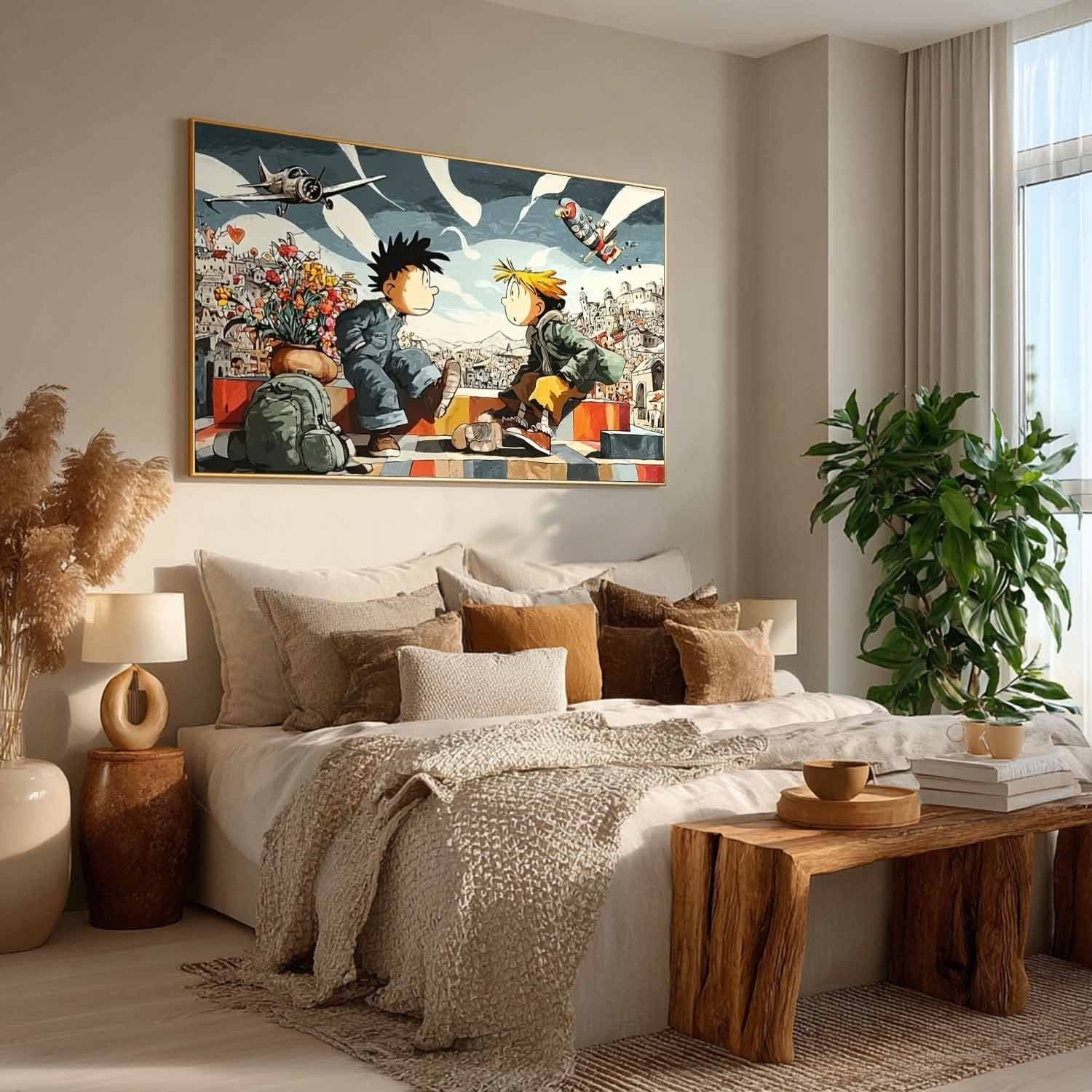 Wall Art Pop Art Style Comic Figure Oil Painting - Neutralighting