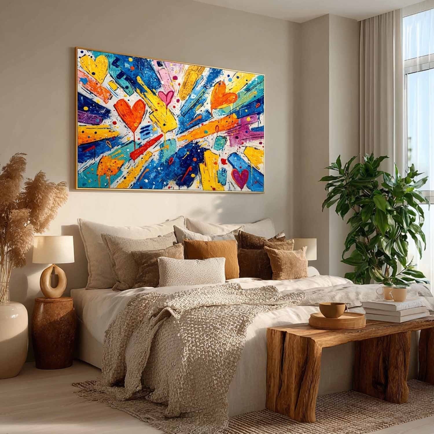 Burst of Love Pop Art Impasto Painting - Neutralighting