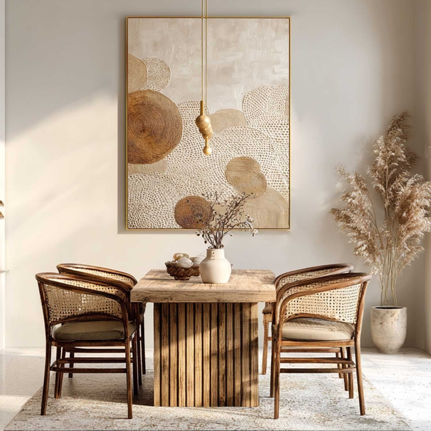 Wall Art Neutral Textured Oil Painting - Neutralighting