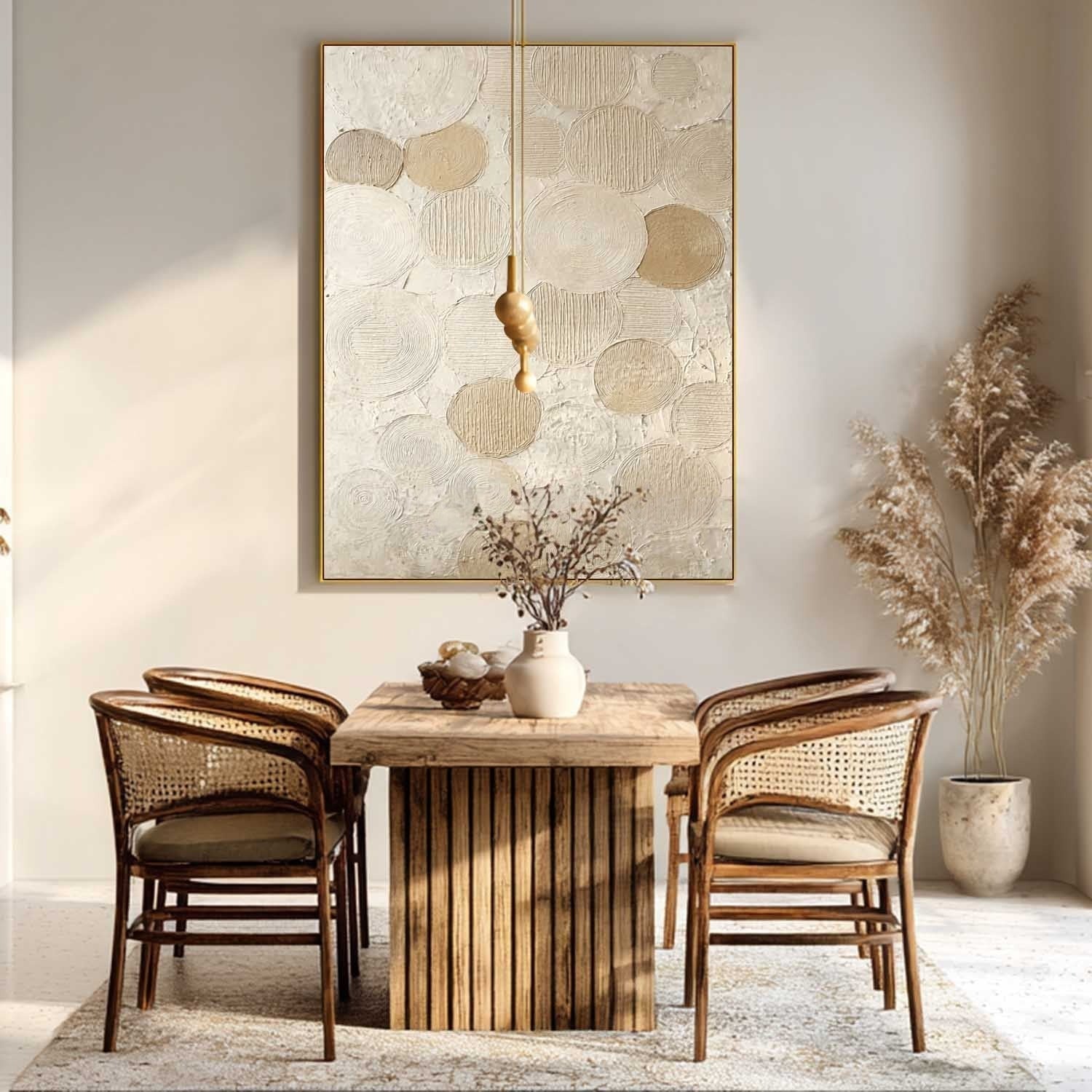 Wall Art Neutral Textured Oil Painting - Neutralighting
