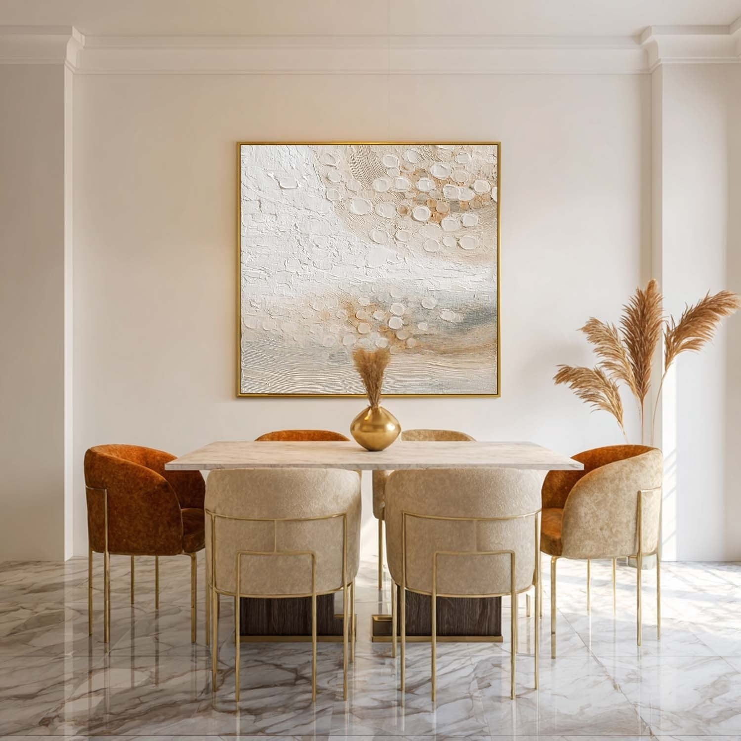 Wall Art Scattered Dot Texture Bohemian - Neutralighting