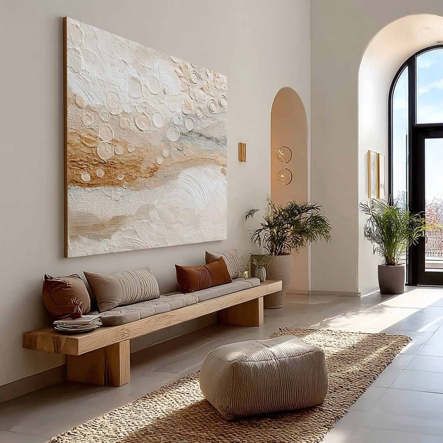 Wall Art Bubbly Texture Oil Painting - Neutralighting