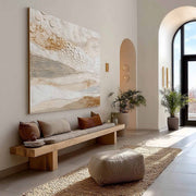 Wall Art Neutral Circle Abstract Minimalist Painting - Neutralighting