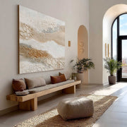 Wall Art Neutral Bubble Textured Wave - Neutralighting