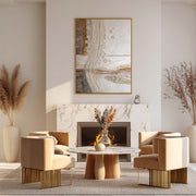 Wall Art River Stone Abstract Neutral - Neutralighting