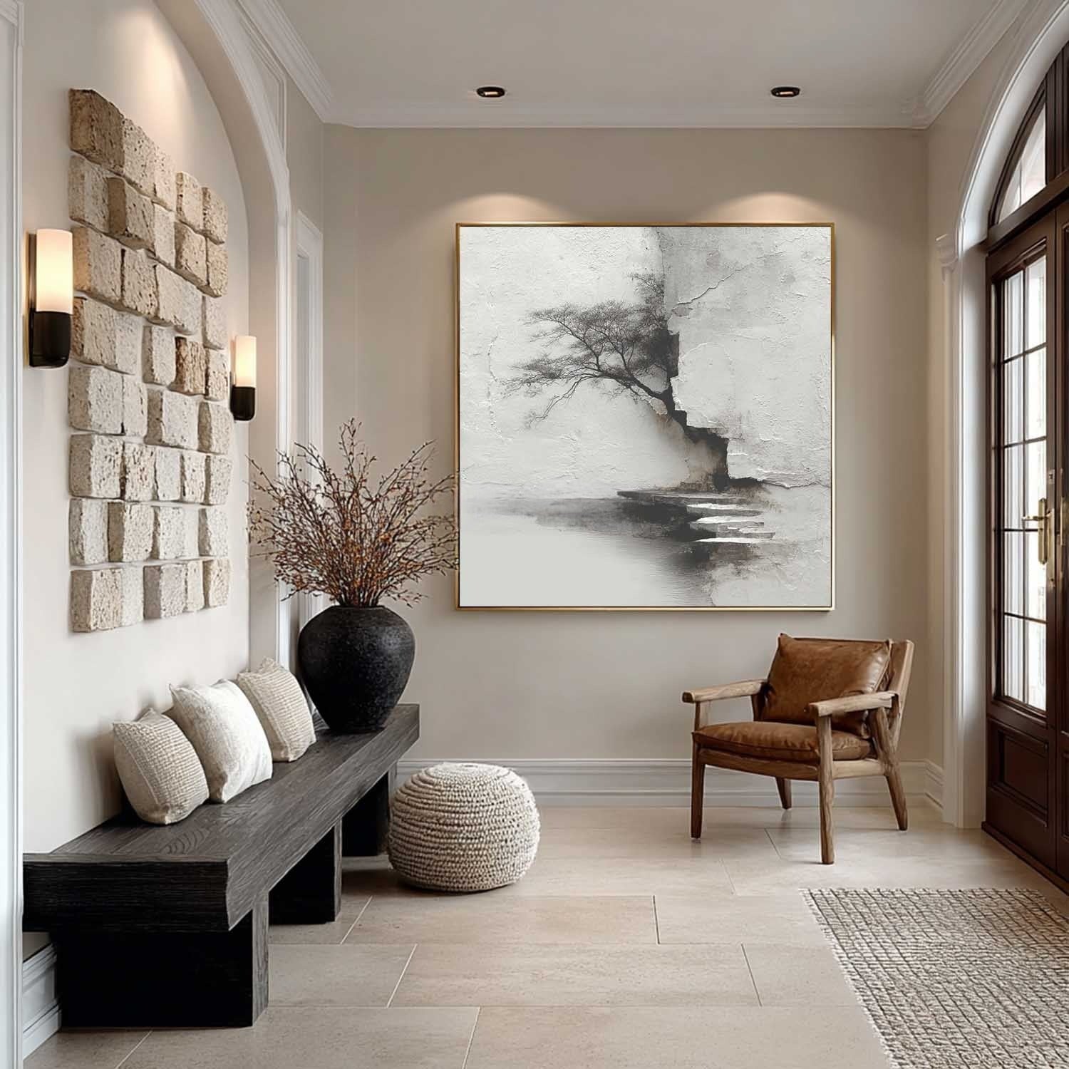 Wall Art Minimalist Textured Monochrome - Neutralighting