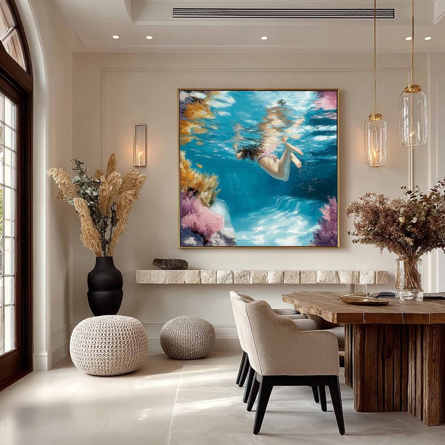 Tropical Underwater Snorkeling Impasto Painting - Neutralighting