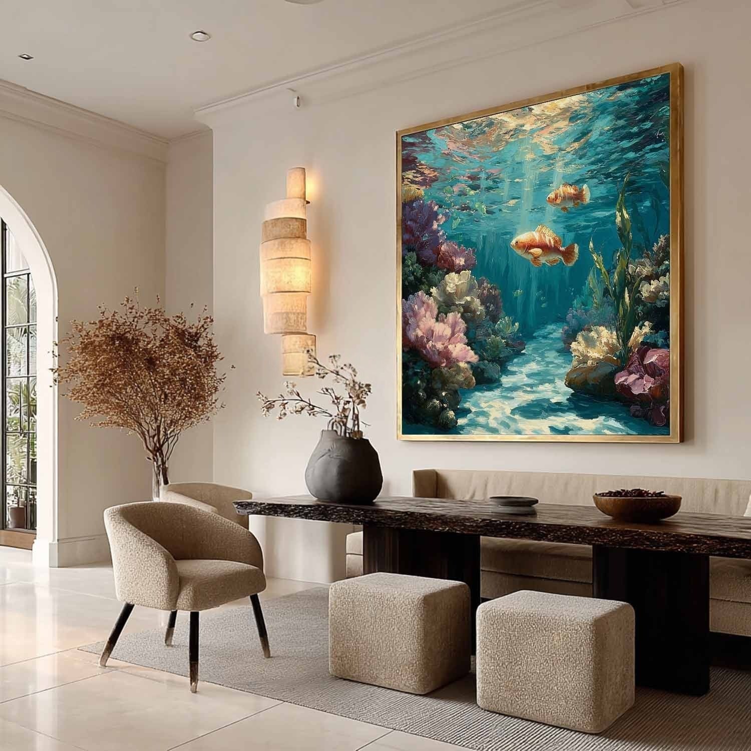 Wall Art Underwater Coral Reef Tropical Fish - Neutralighting