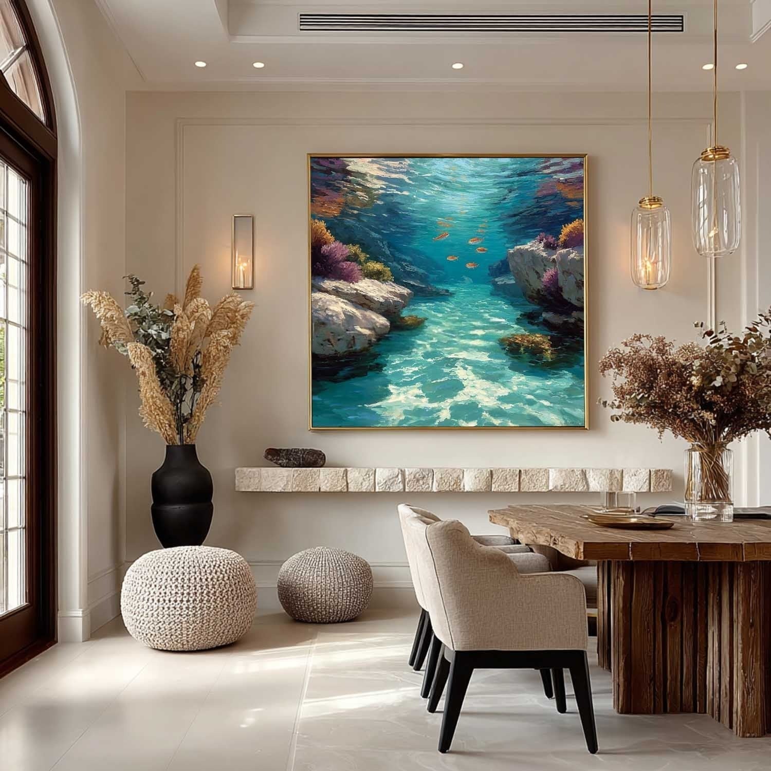 Wall Art Underwater Cove Fish Coral Realistic - Neutralighting