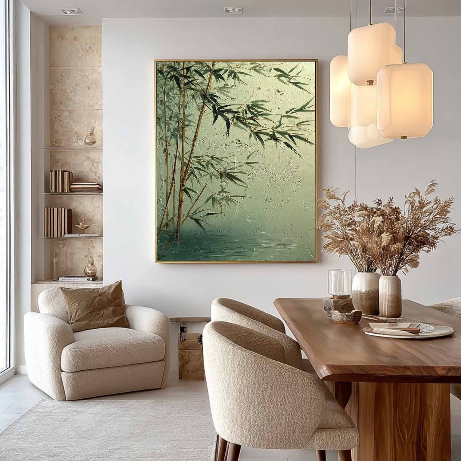 Oriental Bamboo Forest 3D Impasto Painting - Neutralighting