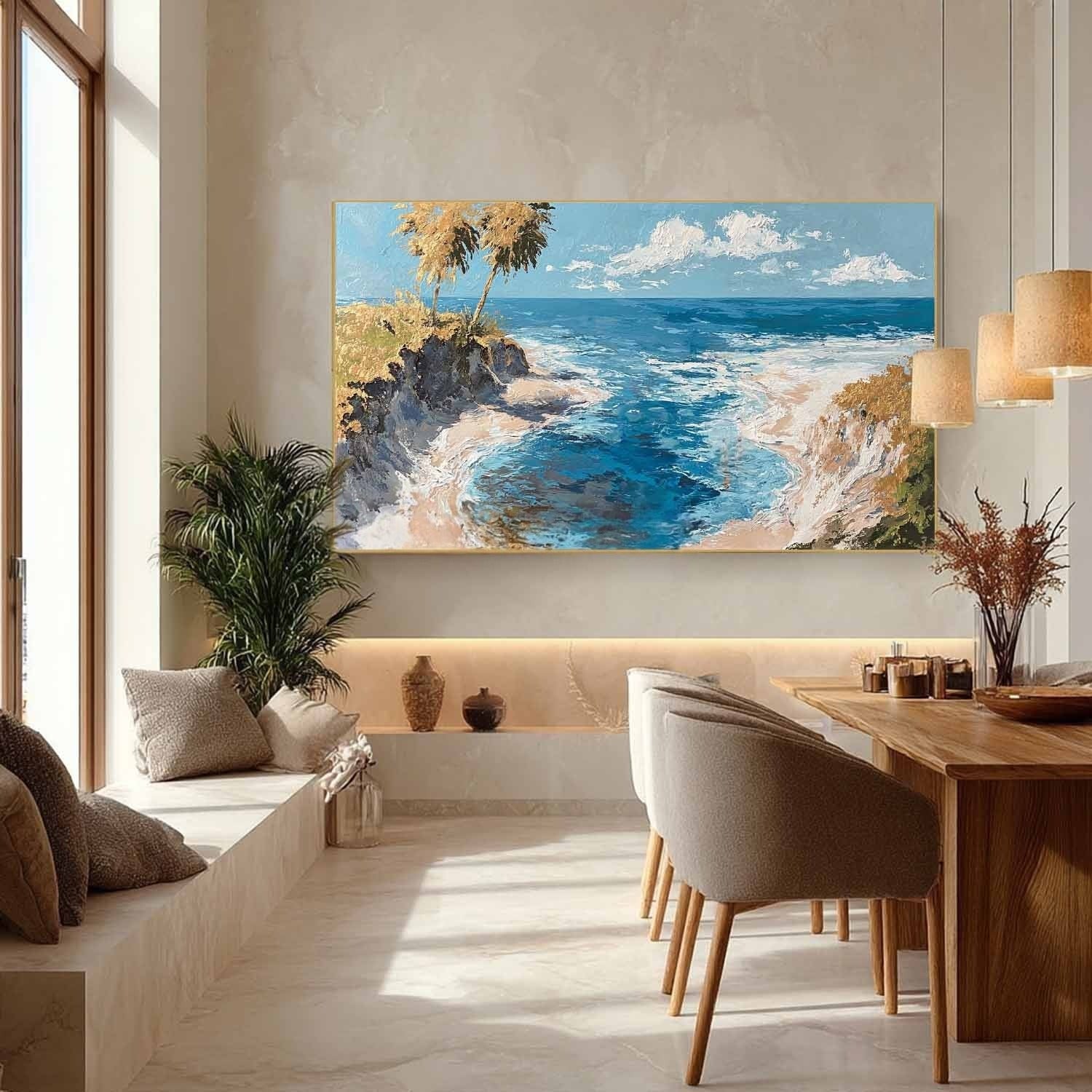 Tropical Cove Impasto Painting - Neutralighting