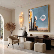 Wall Art Surreal Bubble Man Figure Oil Painting - Neutralighting