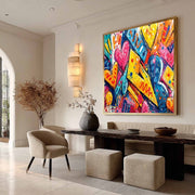 Graffiti Love Hearts Pop Art Impasto Painting - Neutralighting
