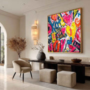 Wall Art Pop Art Graffiti Heart Love Street - Neutralighting