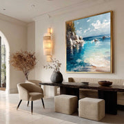 Cliffside Bay Impasto Painting - Neutralighting