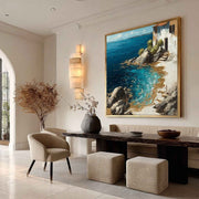Mediterranean Coastal Villa Impasto Painting - Neutralighting