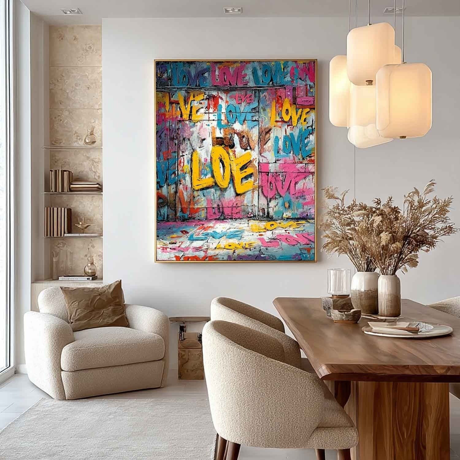 Wall Art Graffiti LOVE Colorful Pop Art - Neutralighting
