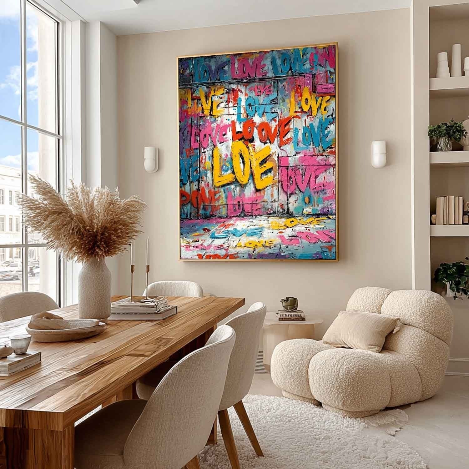 Wall Art Graffiti LOVE Colorful Pop Art - Neutralighting