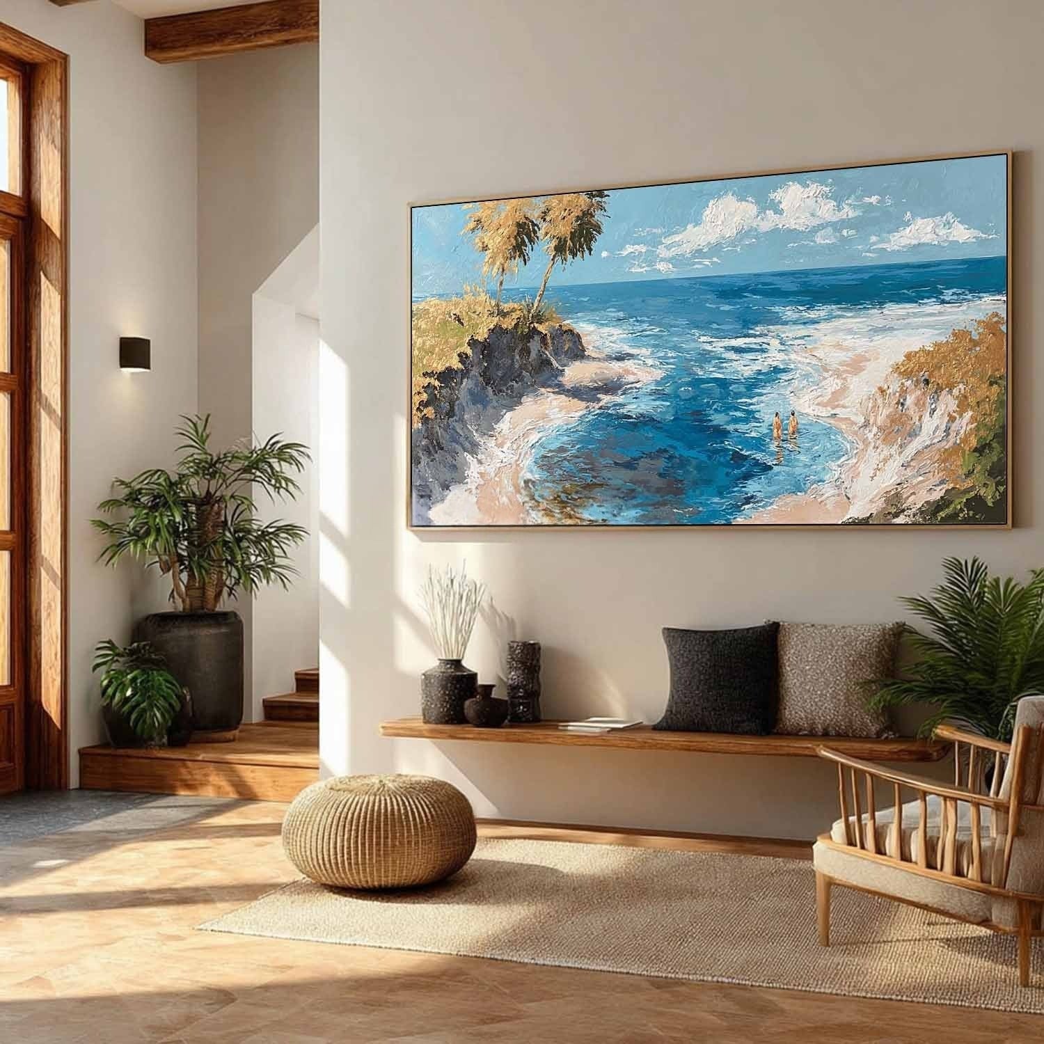 Tropical Cove Impasto Painting - Neutralighting