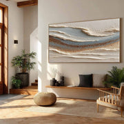 Wall Art Abstract Coastal Sand Wave Beige - Neutralighting