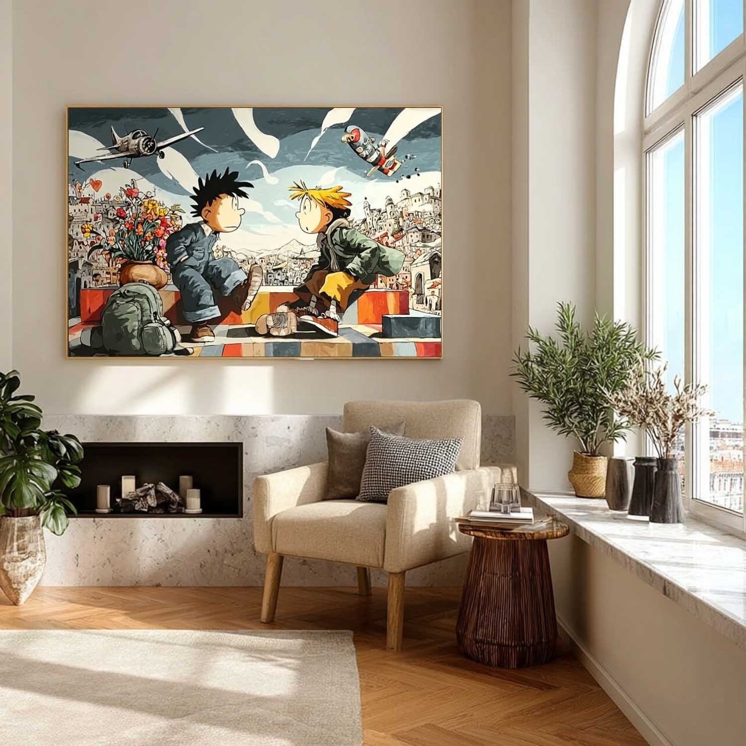 Wall Art Pop Art Style Comic Figure Oil Painting - Neutralighting