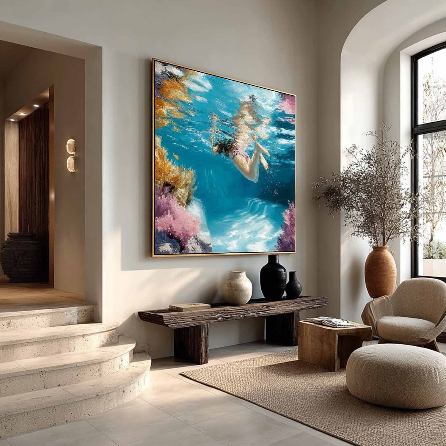 Tropical Underwater Snorkeling Impasto Painting - Neutralighting