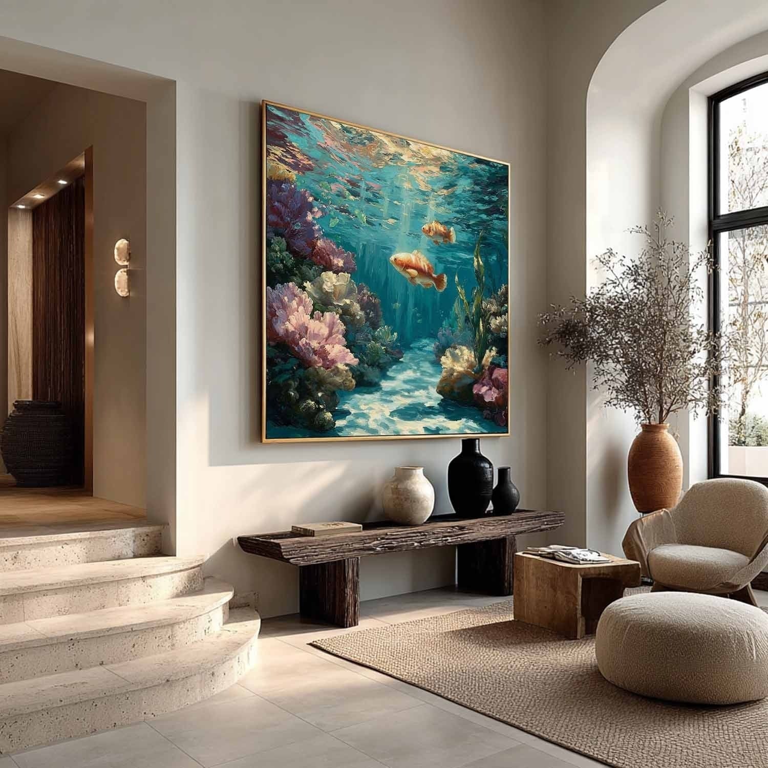 Wall Art Underwater Coral Reef Tropical Fish - Neutralighting