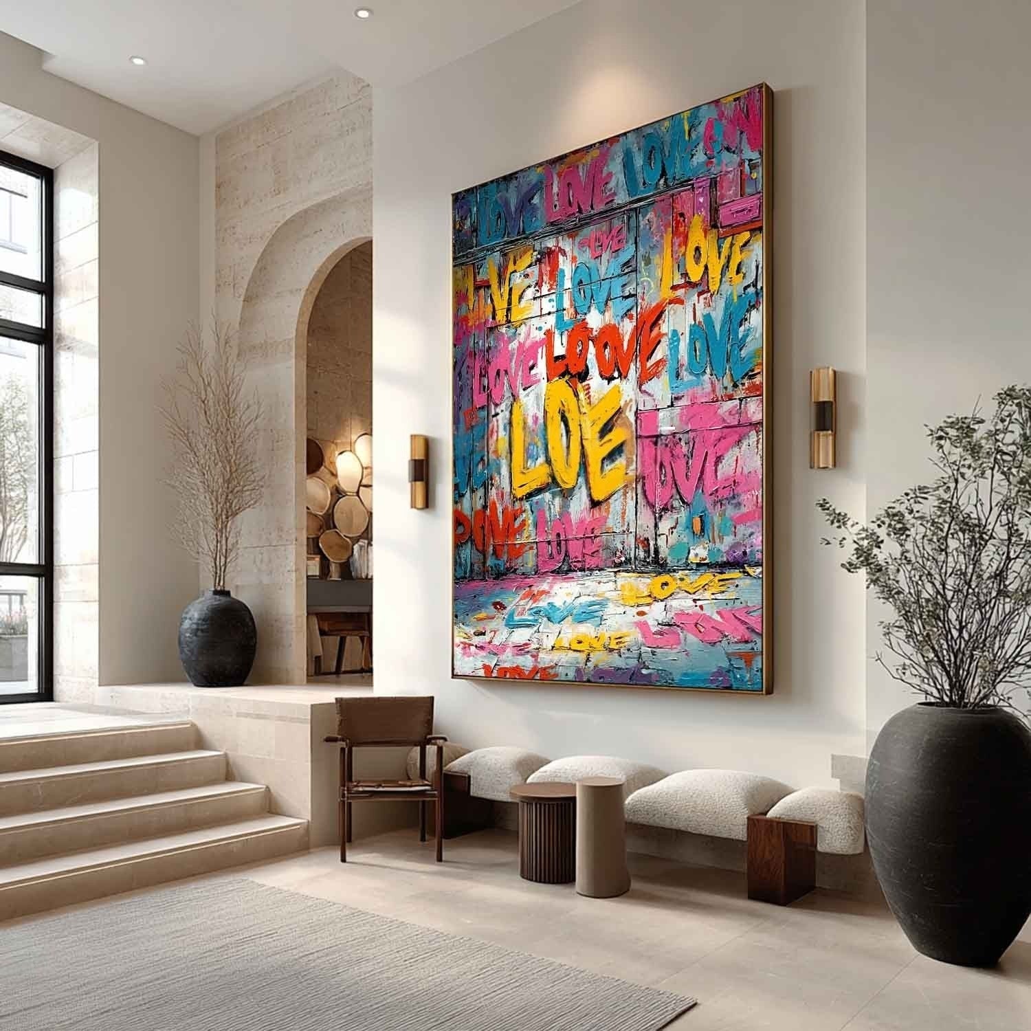 Wall Art Graffiti LOVE Colorful Pop Art - Neutralighting