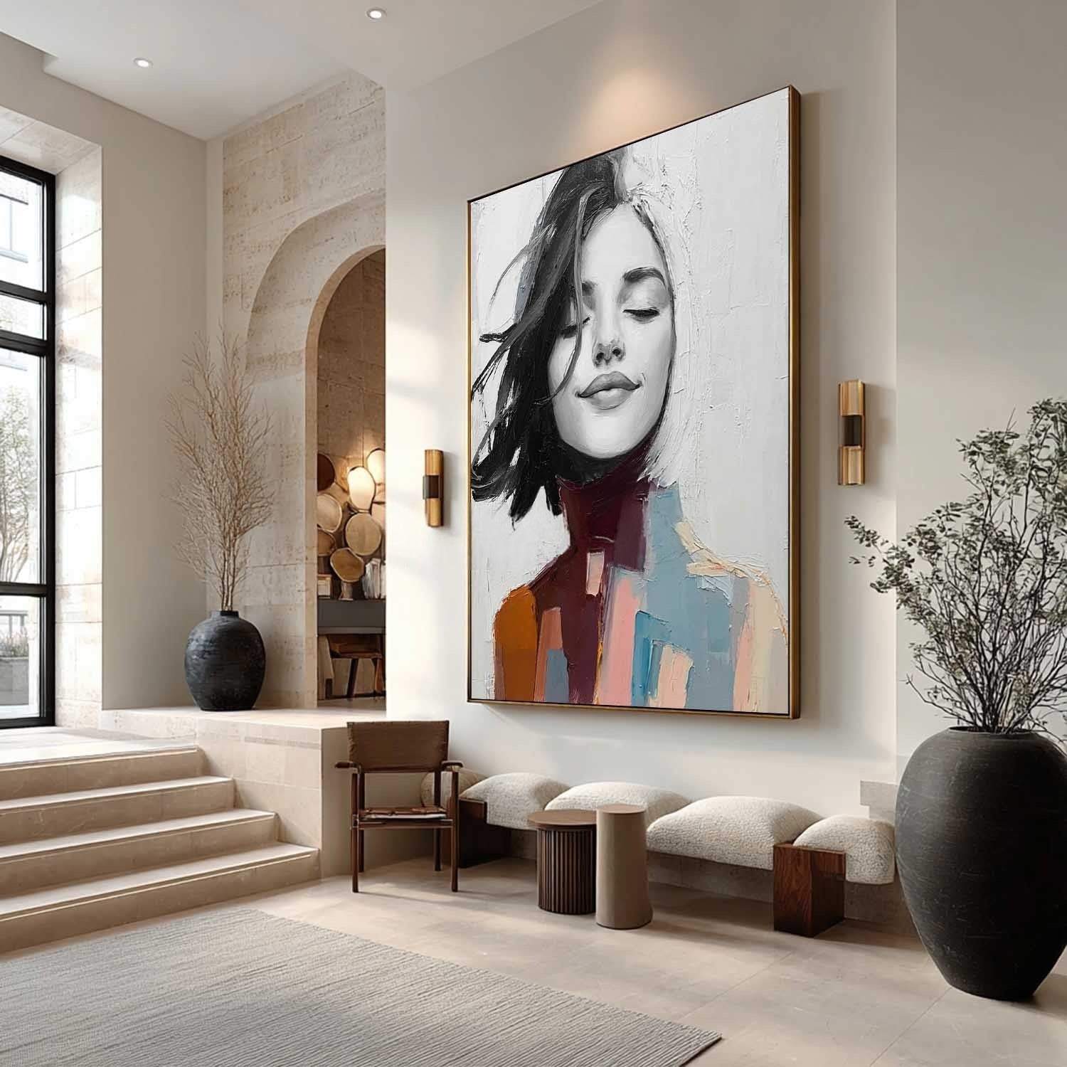 Wall Art Monochrome Female Surrealist - Neutralighting