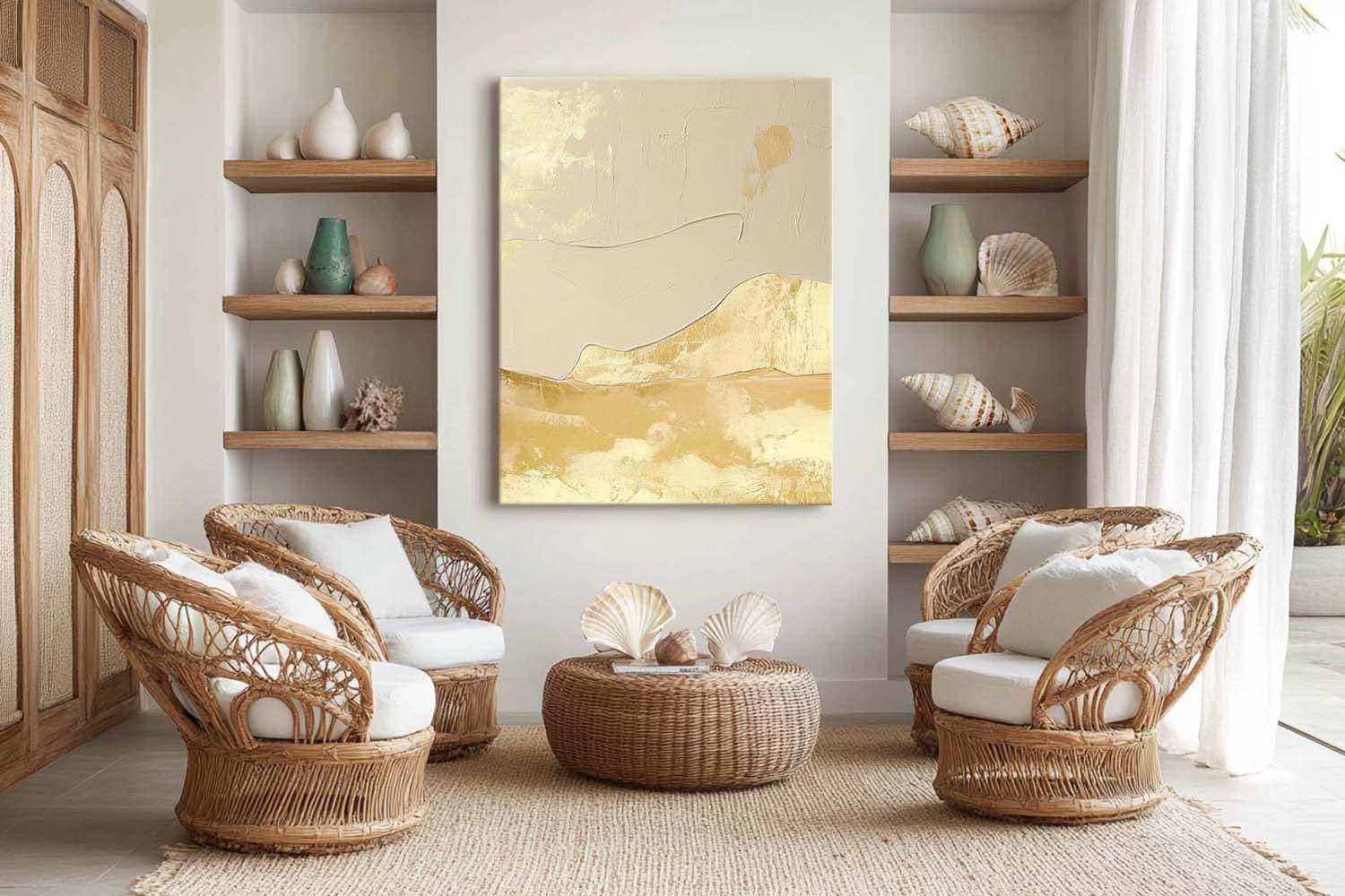Wall Art Luxe Textured Sculptural - Neutralighting
