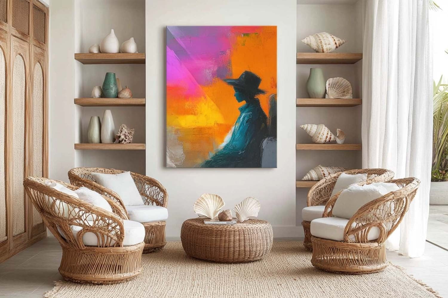 Wall Art Contemporary Silhouette Coat - Neutralighting