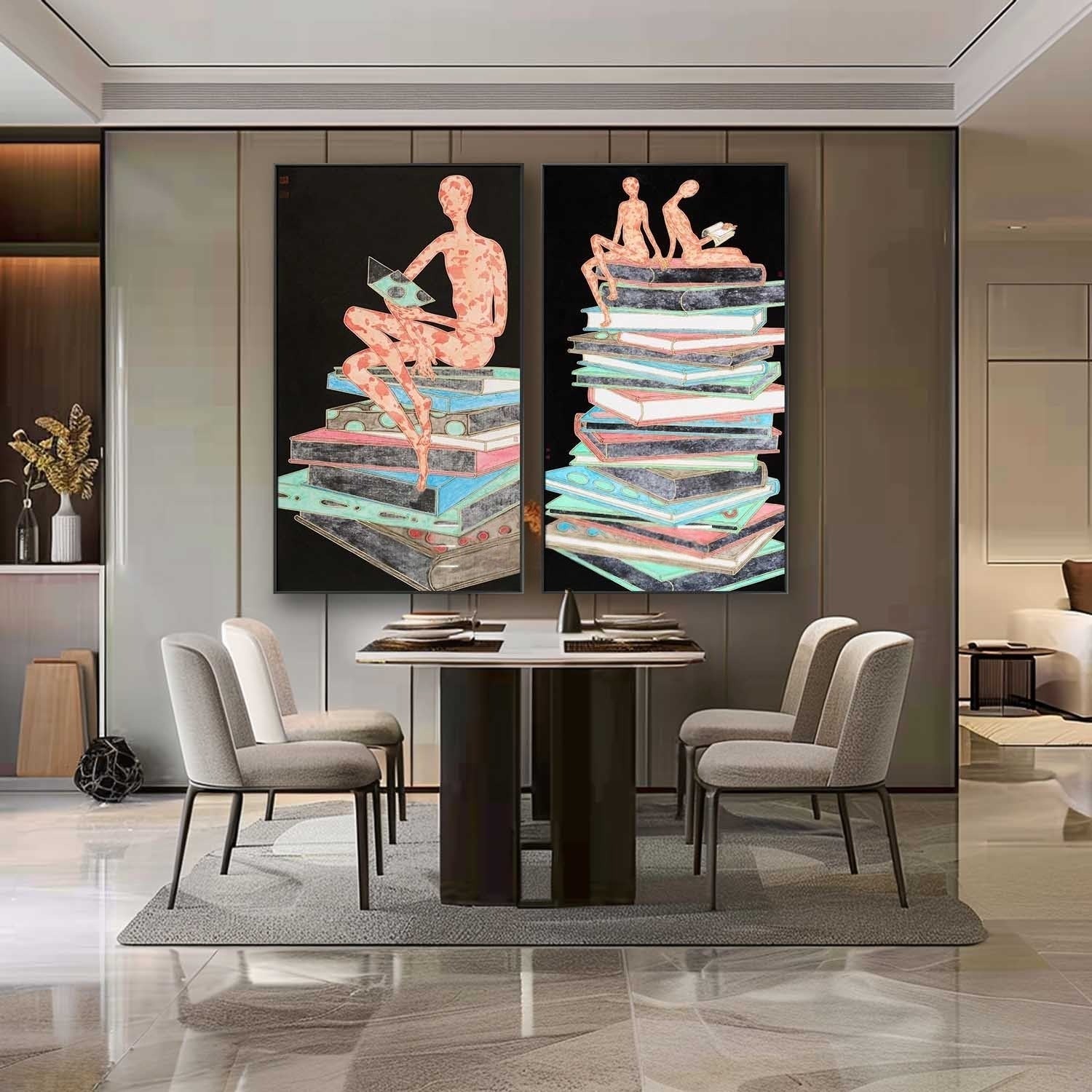 Wall Art Whimsical Textured Figure - Neutralighting