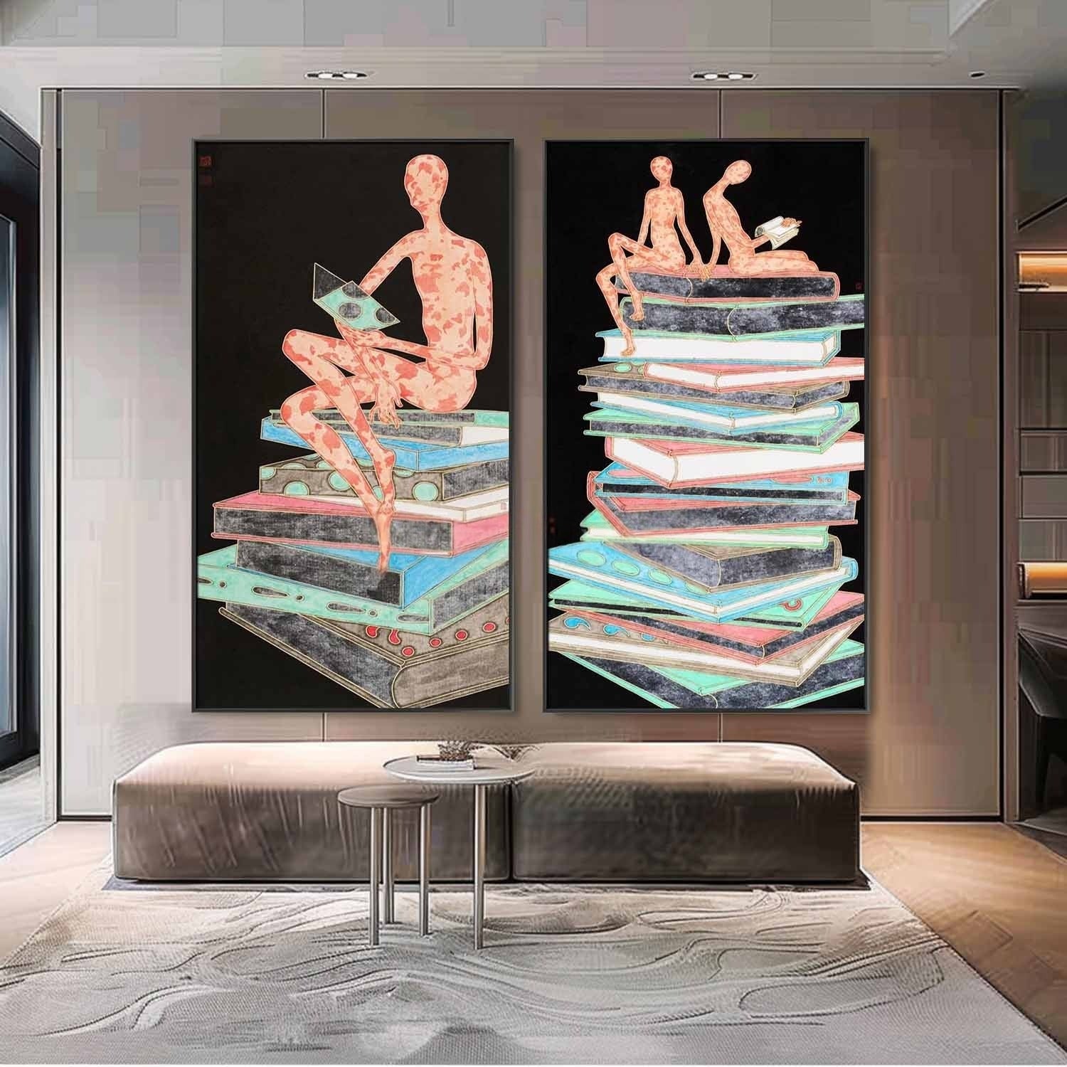 Wall Art Whimsical Textured Figure - Neutralighting