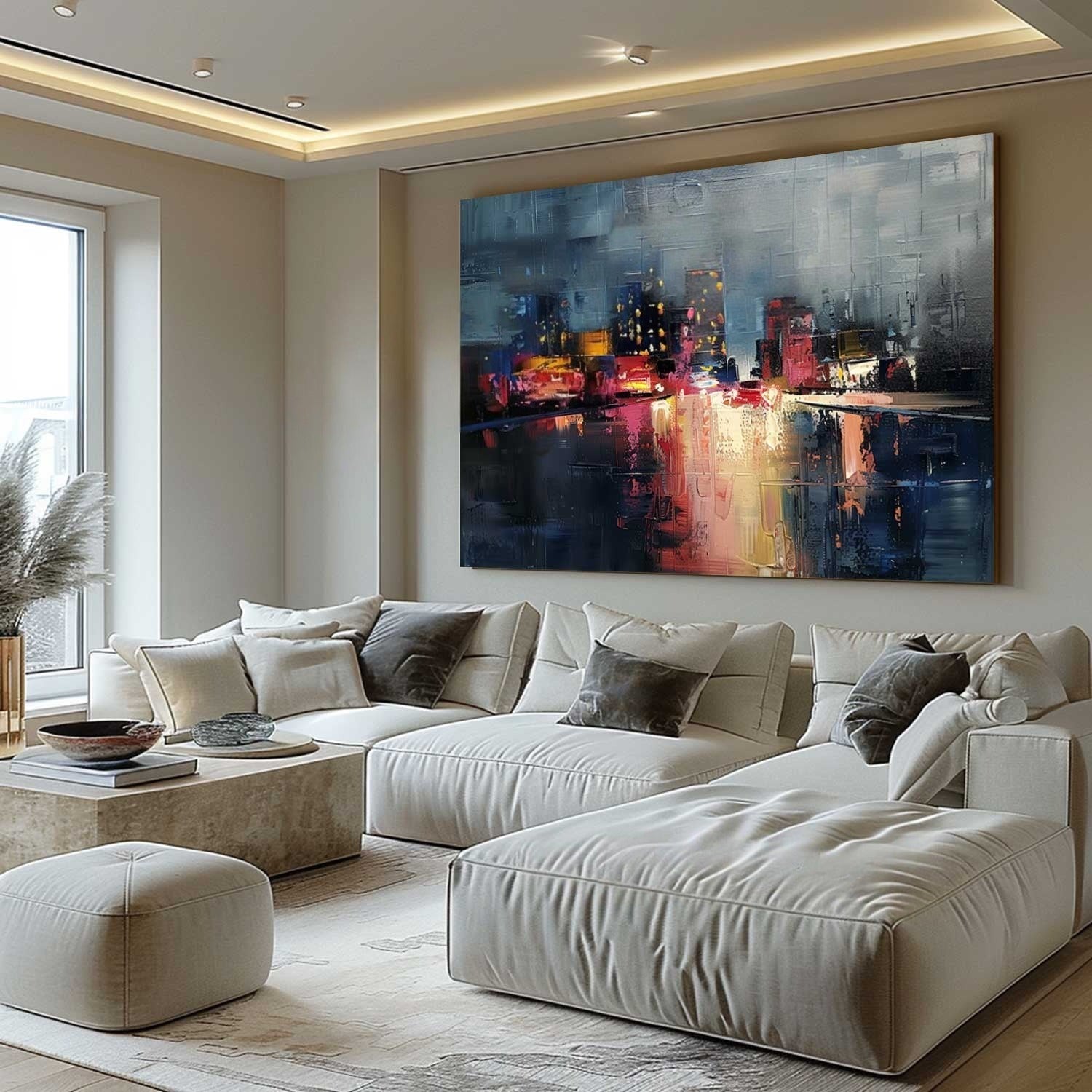 Wall Art Expressive Brushstroke - Neutralighting