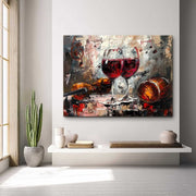Wall Art Lyrical Textured Wine Glass - Neutralighting