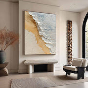 Aerial Beach Shoreline Impasto Painting - Neutralighting
