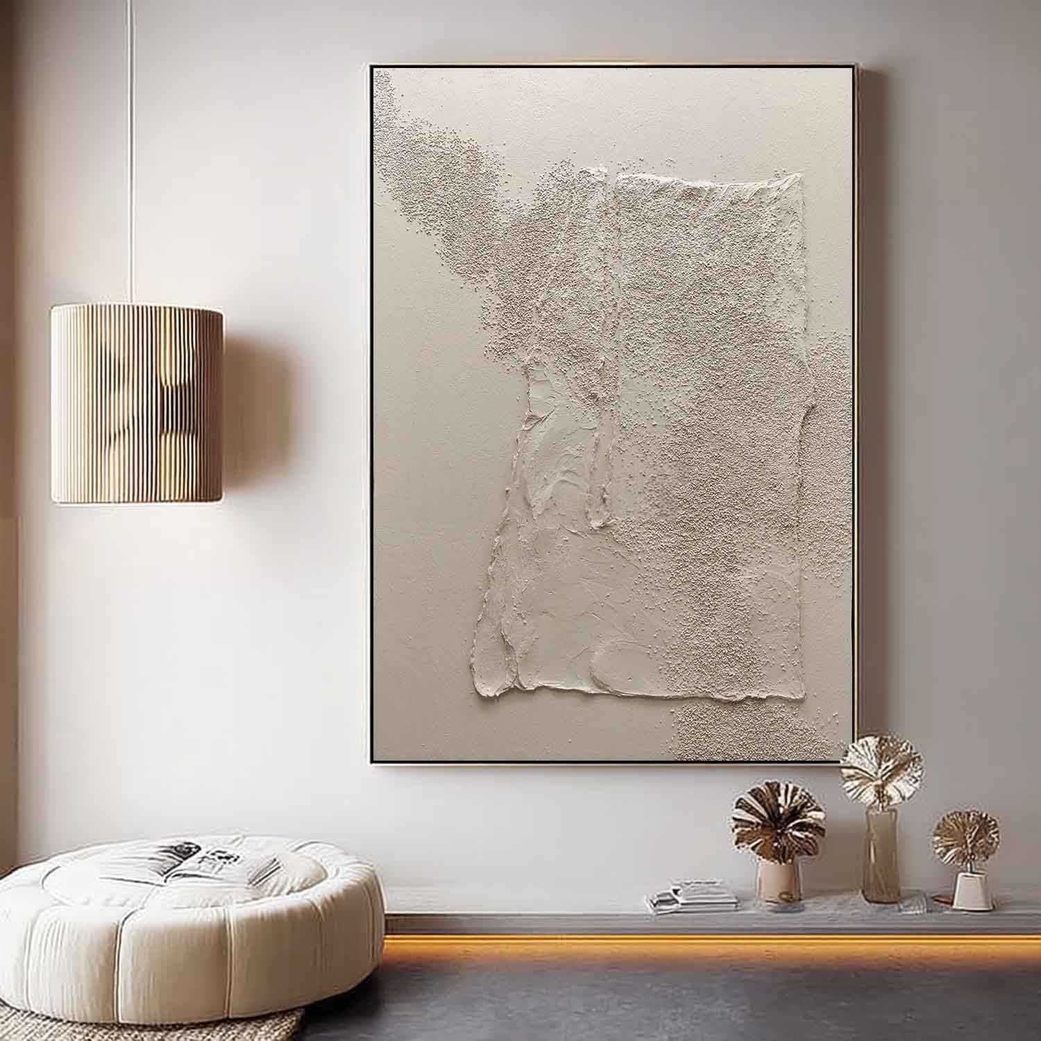 Wabi-Sabi Textured Plaster Wall Art - Neutralighting