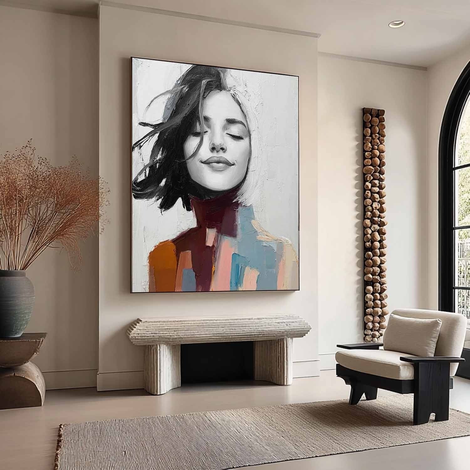 Wall Art Monochrome Female Surrealist - Neutralighting