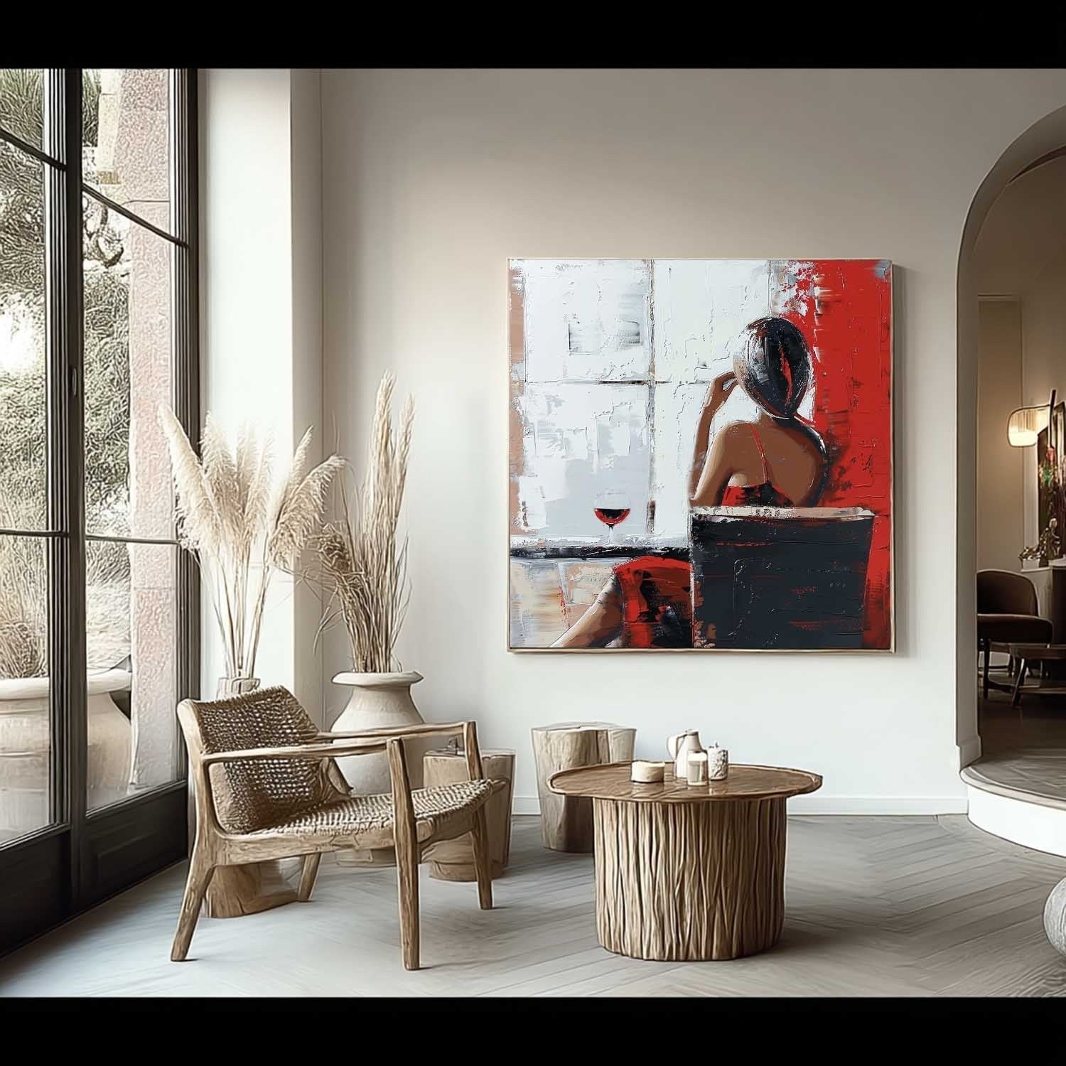 Wall Art Square Textured Figurative Art Bold - Neutralighting