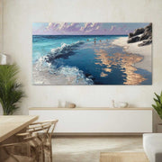 Golden Hour Beach Impasto Painting - Neutralighting