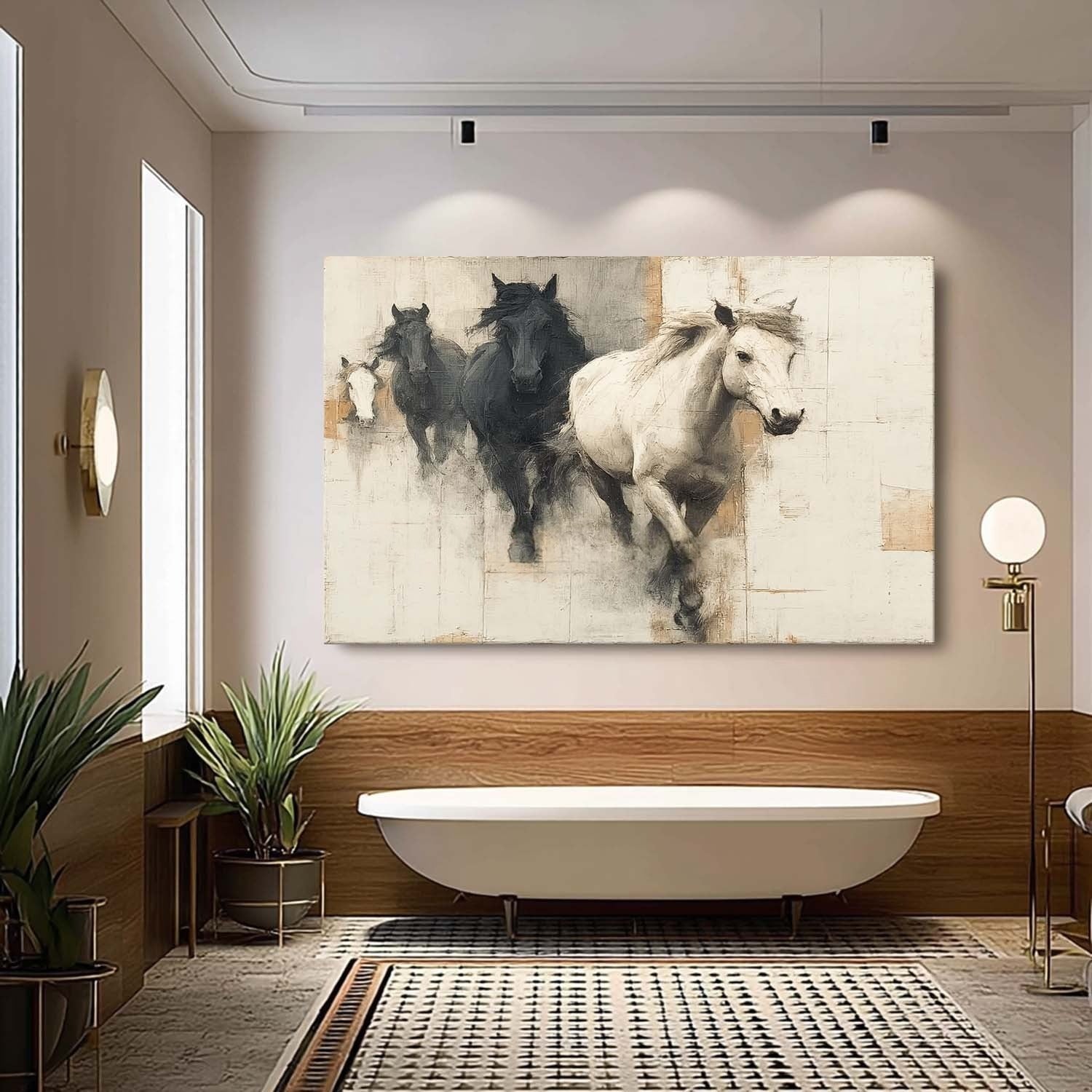 Wall Art Dramatic Monochrome Horse - Neutralighting